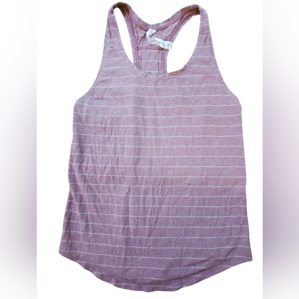 LULULEMOM LOVE TANK.  Womens. Size 4.   Heathered Burgundy with stripes.
